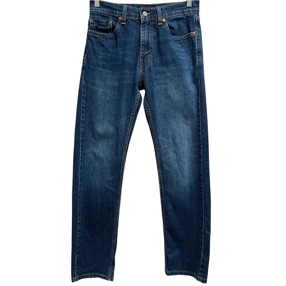 Levi's 505 Straight Leg Jeans in Dark Blue Denim W29 L32 - Picture 3 of 8